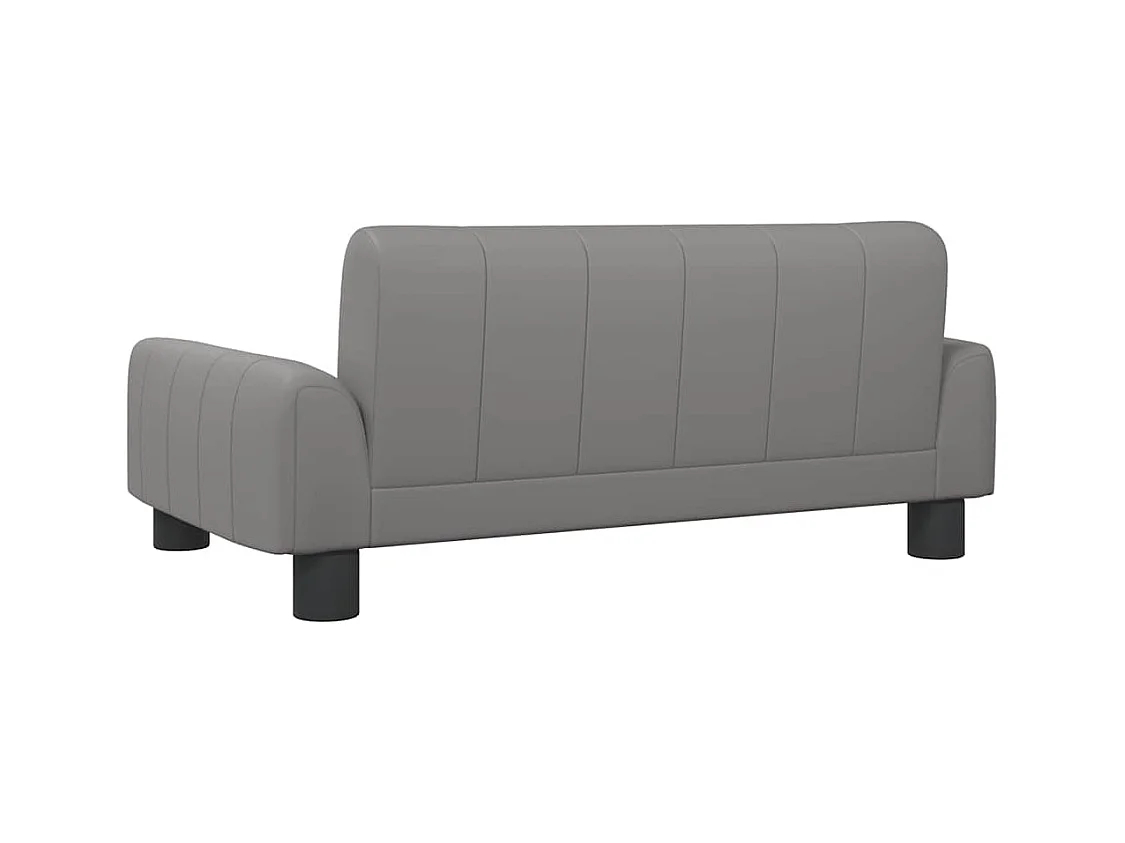 Cama para cães 70x45x30 cm couro artificial cinzento