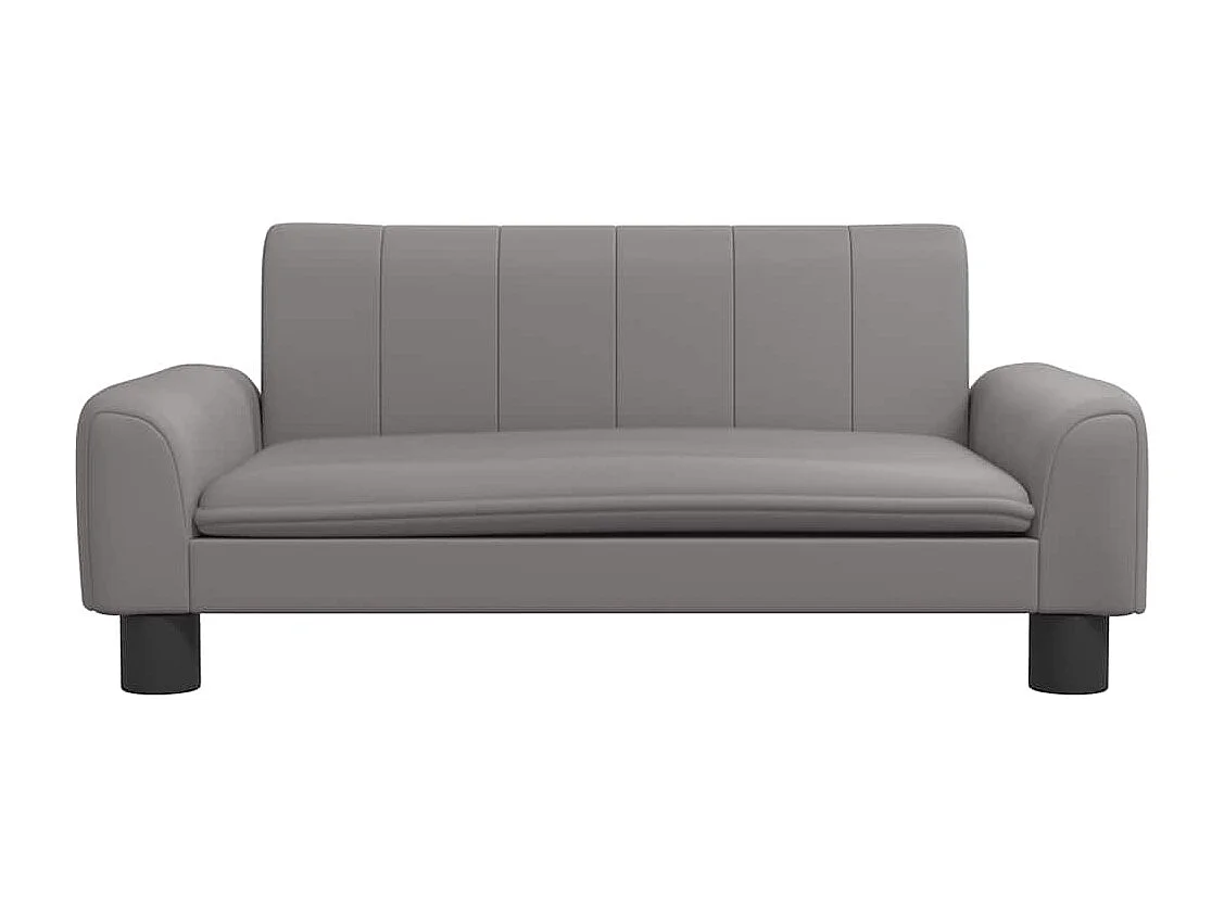 Lit pour chien gris 70x45x30 cm similicuir