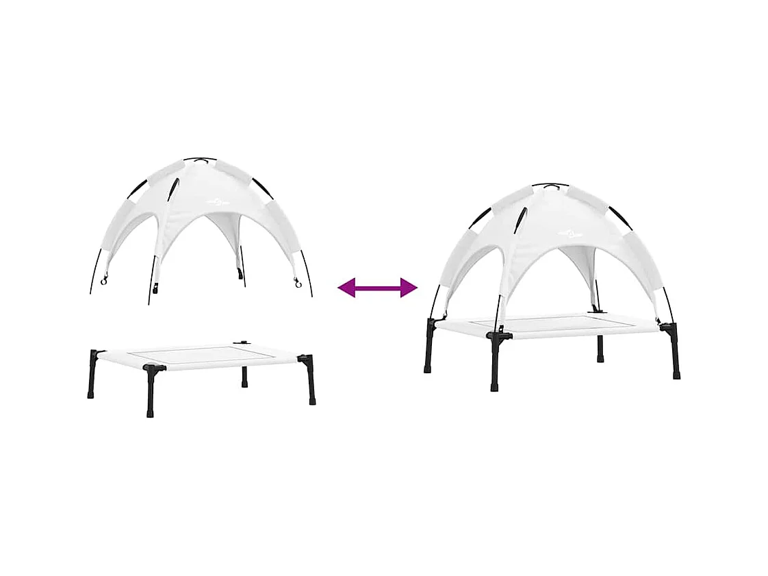 Cama para Cachorro Cinza Prateado m Aço