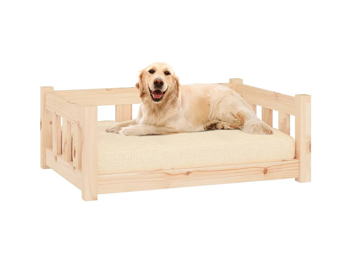 Cama para perros 75,5x55,5x28 cm Madera maciza de pino