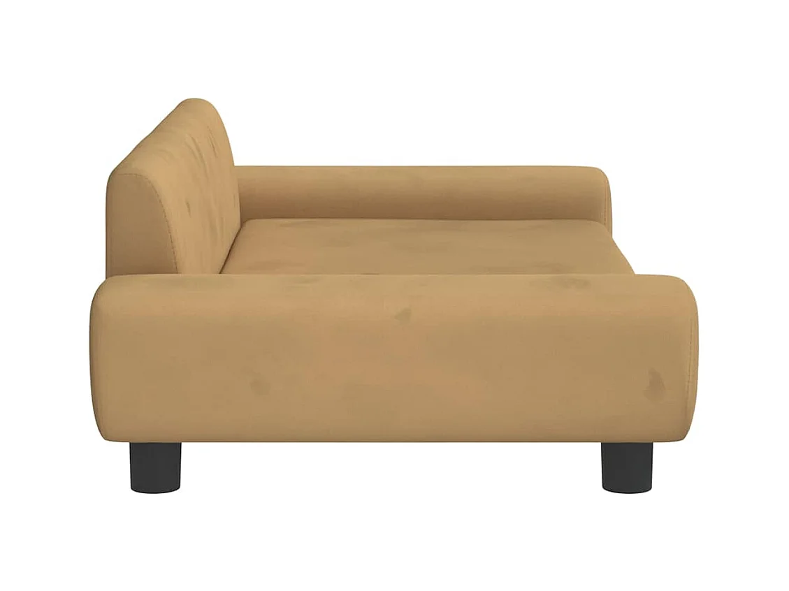 Cama para cães 100x54x33 cm veludo castanho