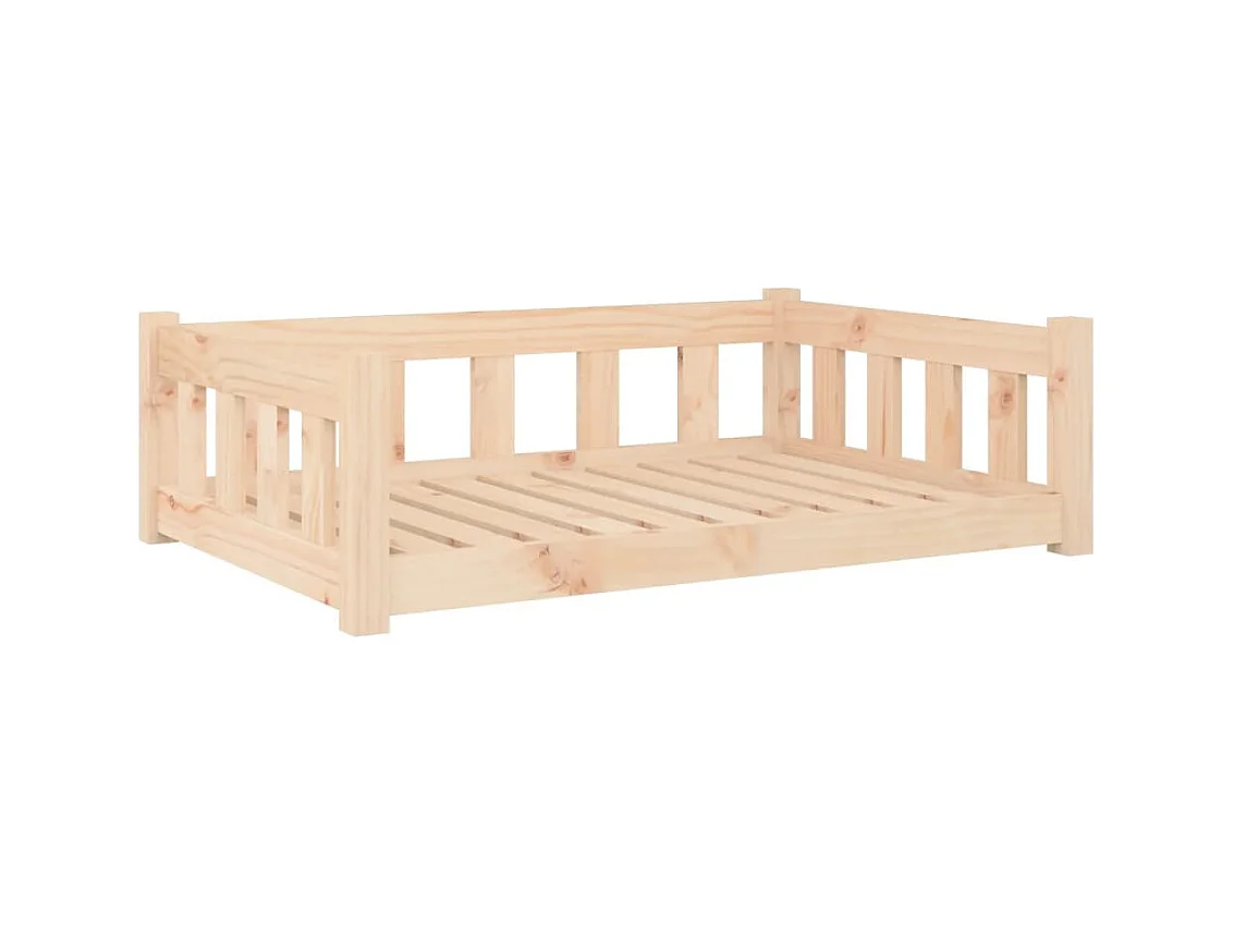 Cama para perros madera maciza de pino 95,5x65,5x28 cm