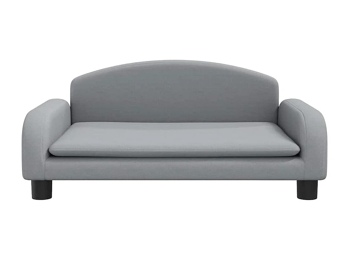 Lit pour chien gris clair 70x45x30 cm tissu