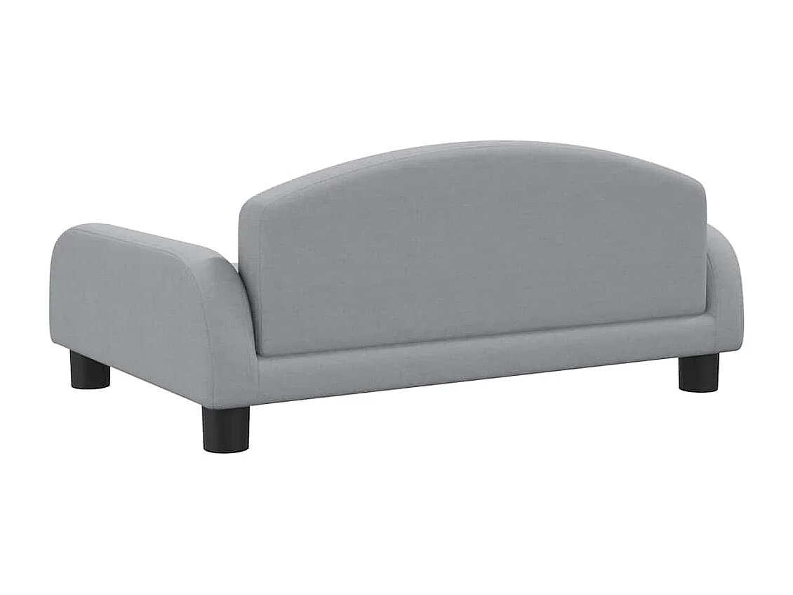 Lit pour chien gris clair 70x45x30 cm tissu