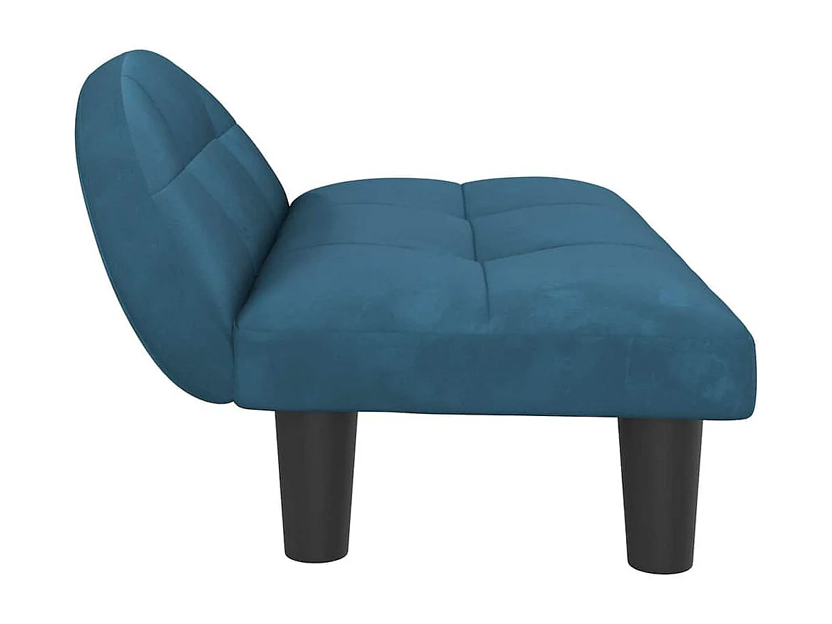 Lit pour chien bleu 70x52x30 cm velours