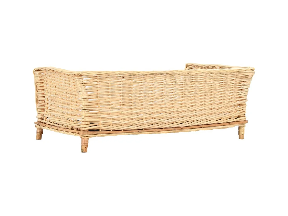 Panier pour chiens avec coussin 90x54x35 cm Saule naturel