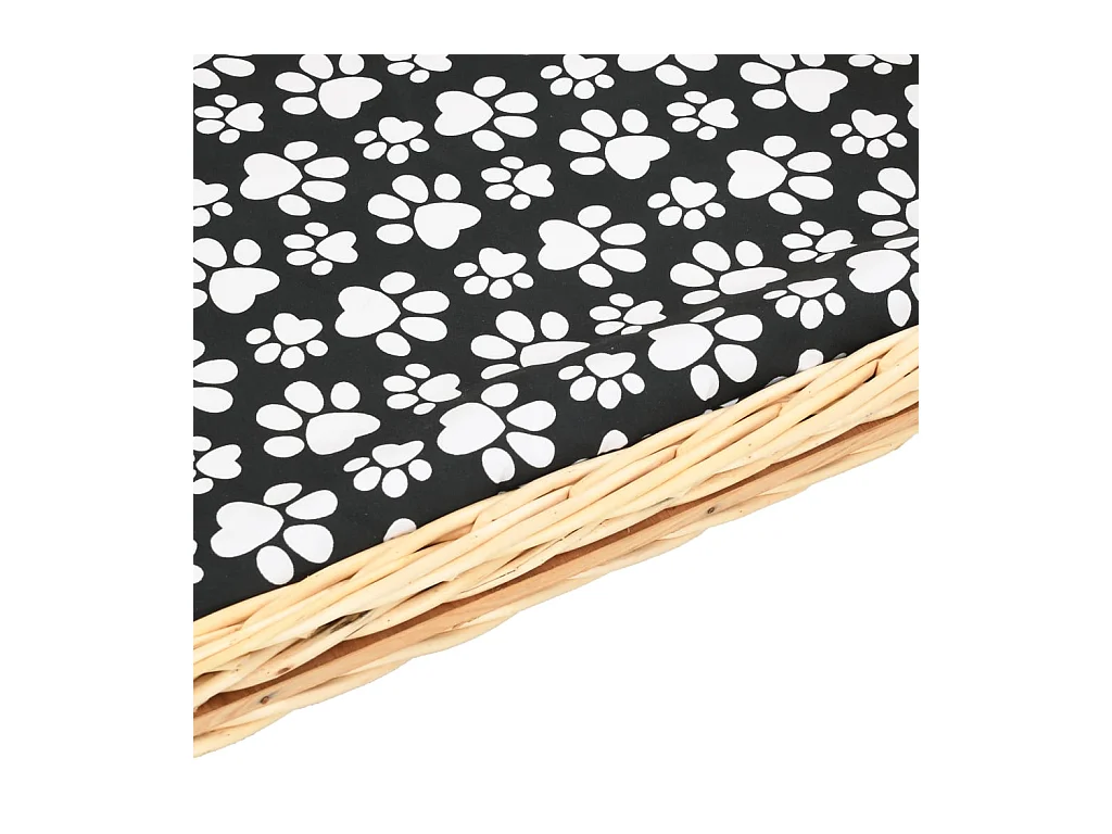 Panier pour chiens avec coussin 90x54x35 cm Saule naturel