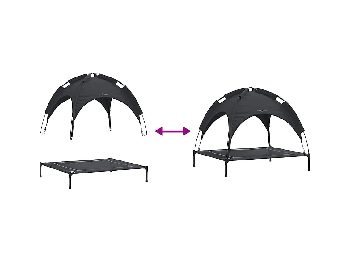 Cama para Cachorro Preto xl Aço