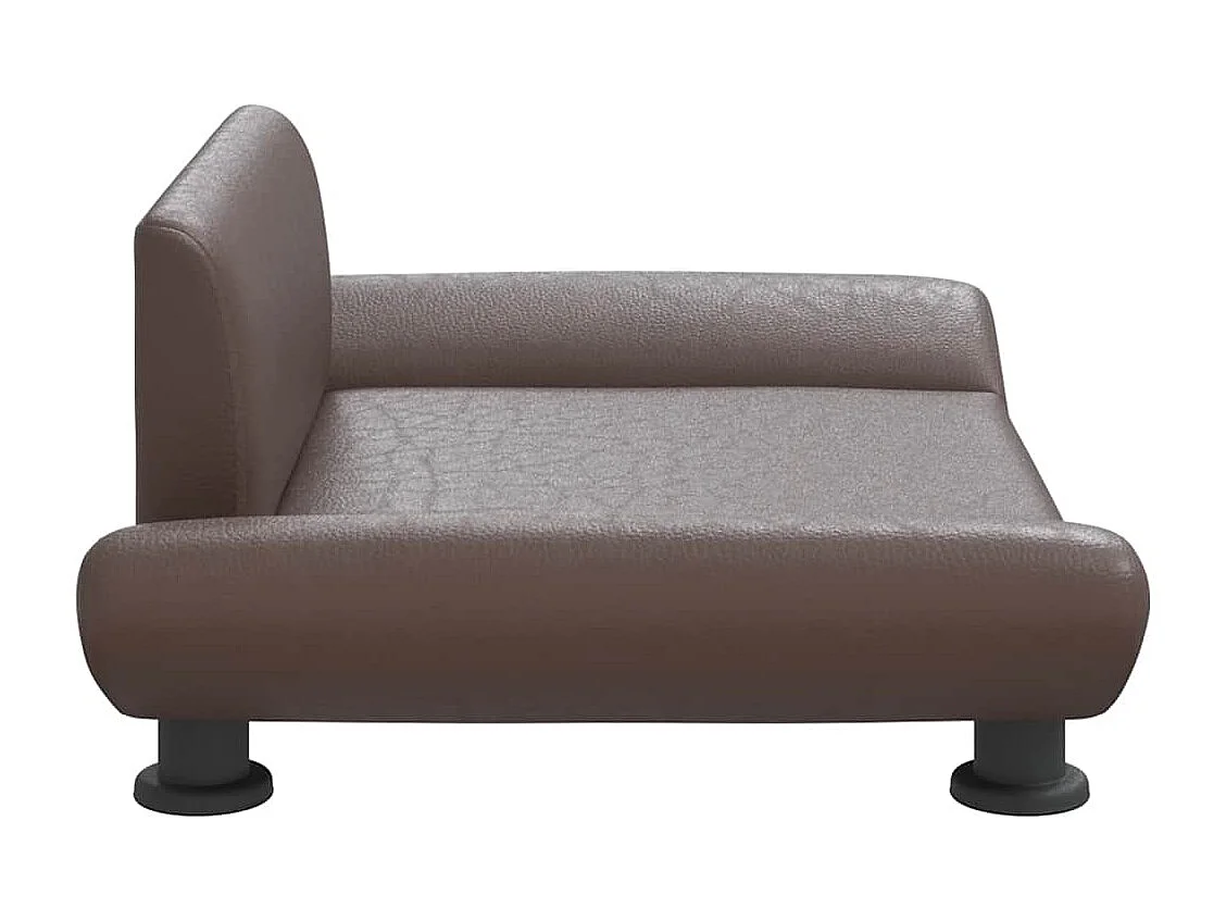 Lit pour chien marron 70x45x28 cm similicuir