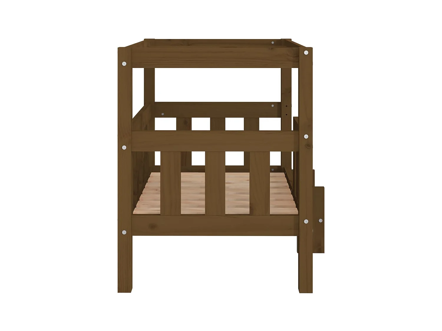 Cama para perros madera maciza pino marrón miel 75,5x63,5x70 cm