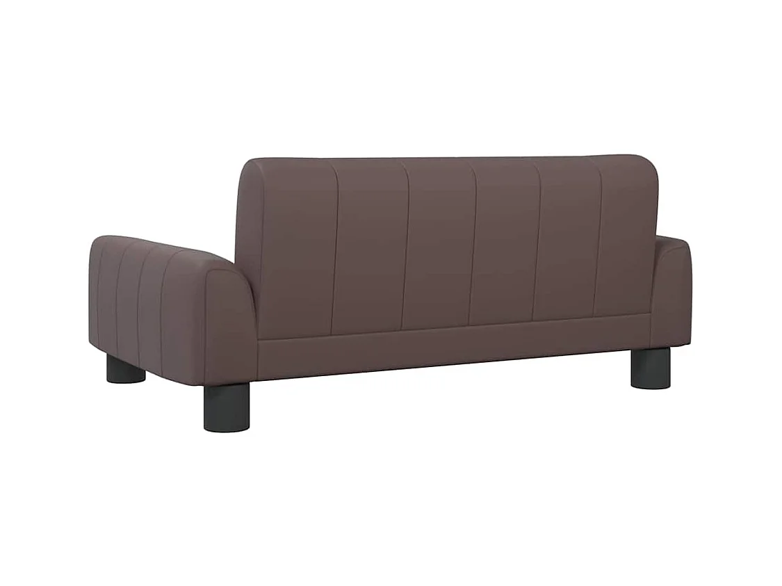 Cama para perros de cuero sintético marrón 70x45x30 cm