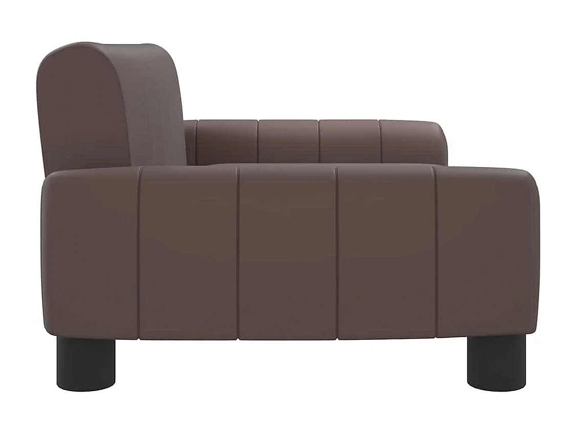 Lit pour chien marron 70x45x30 cm similicuir