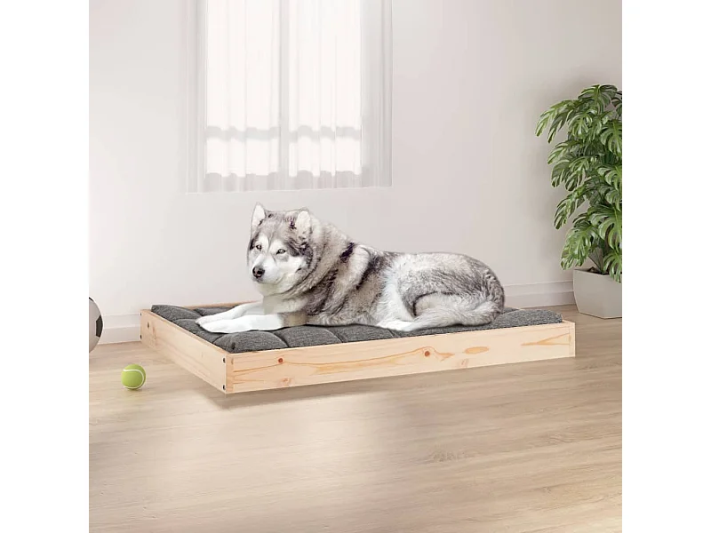 Lit pour chien 101,5x74x9 cm Bois de pin solide