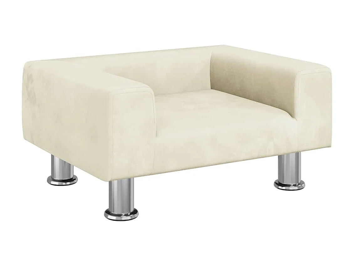 Cama para cães 50x40x26,5 cm veludo cor creme