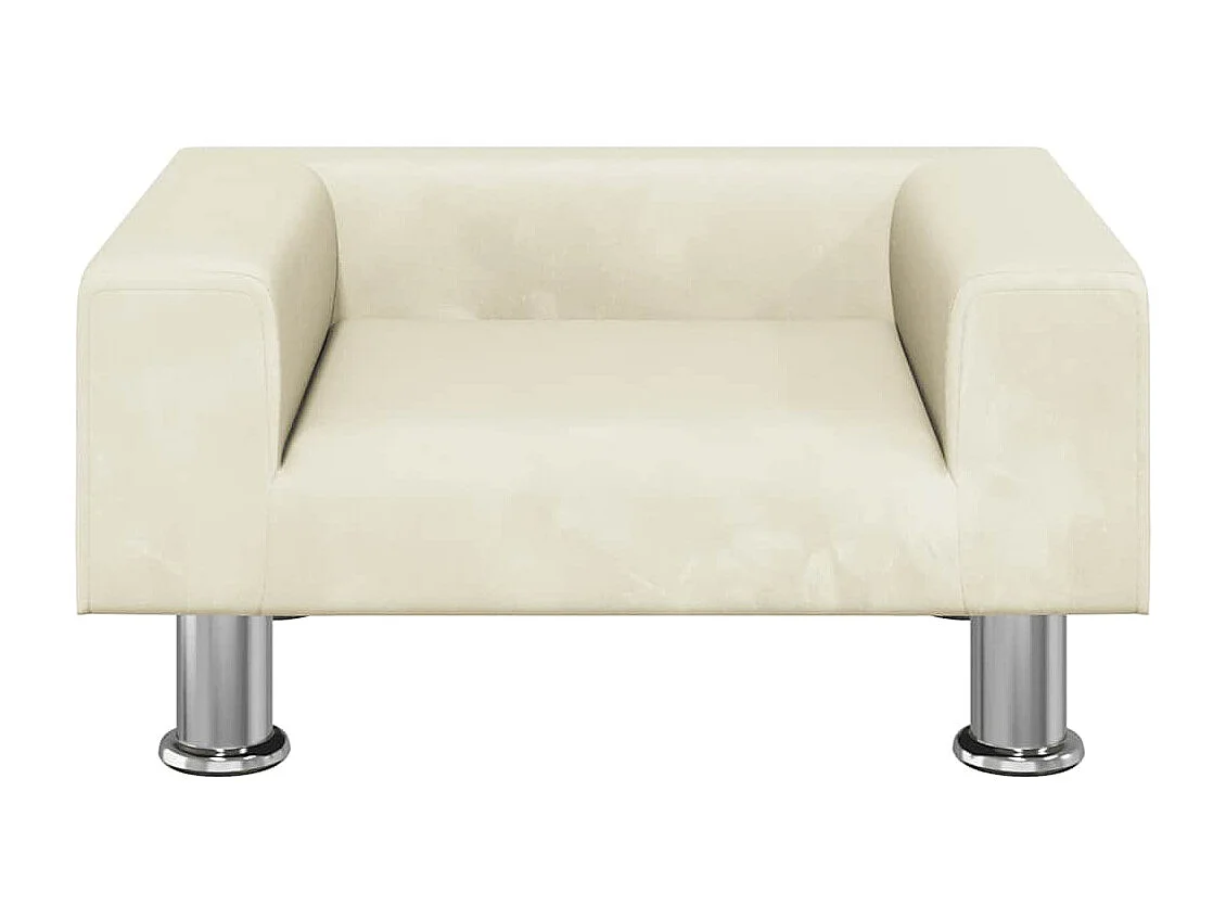 Cama para cães 50x40x26,5 cm veludo cor creme