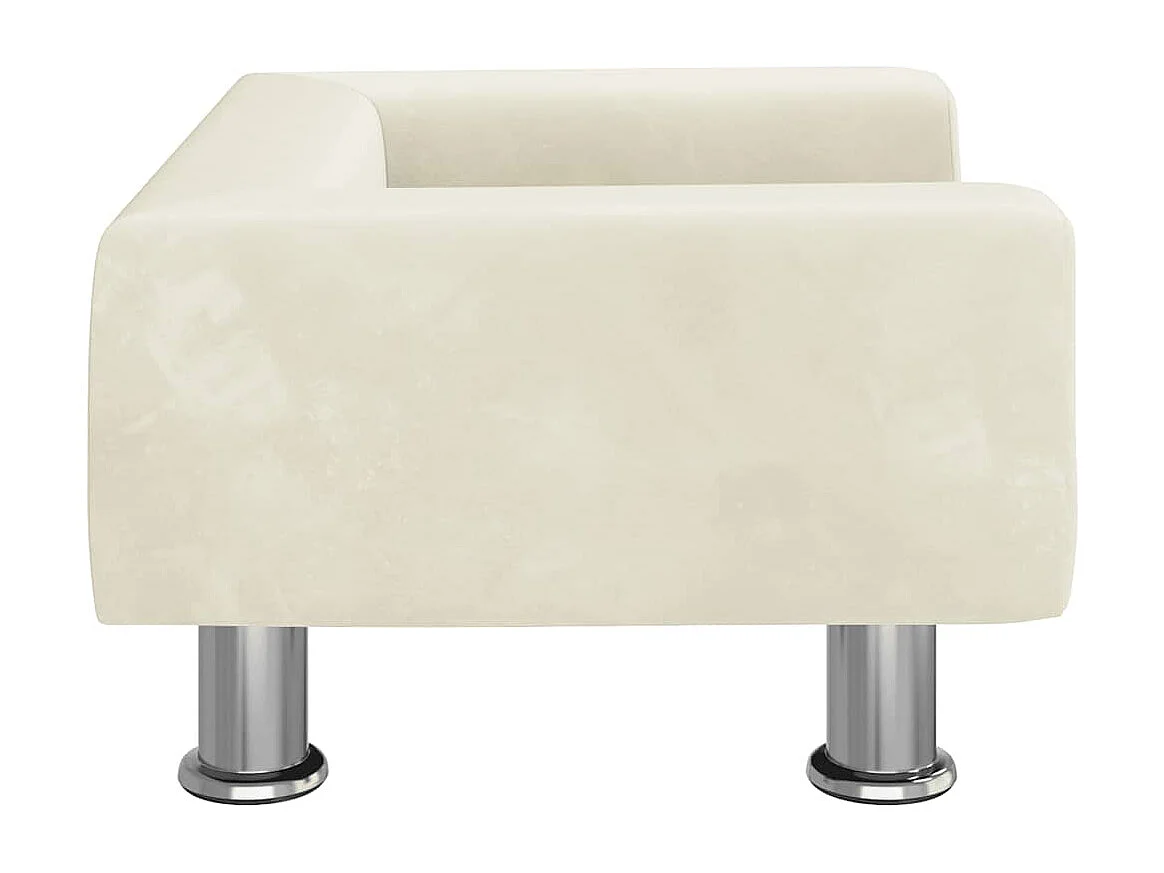 Cama para cães 50x40x26,5 cm veludo cor creme