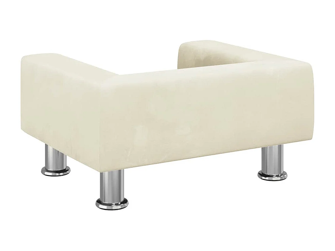 Cama para cães 50x40x26,5 cm veludo cor creme