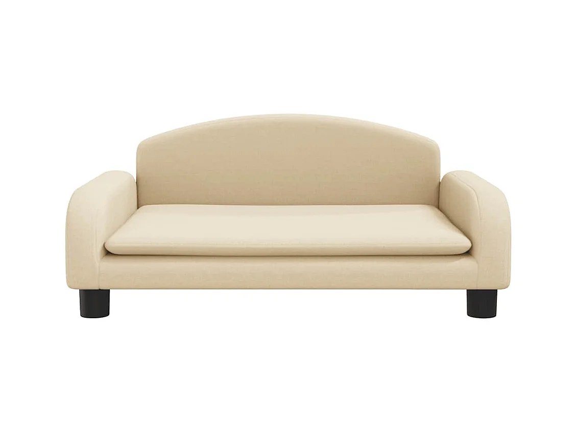 Cama para perros de tela crema 70x45x30 cm