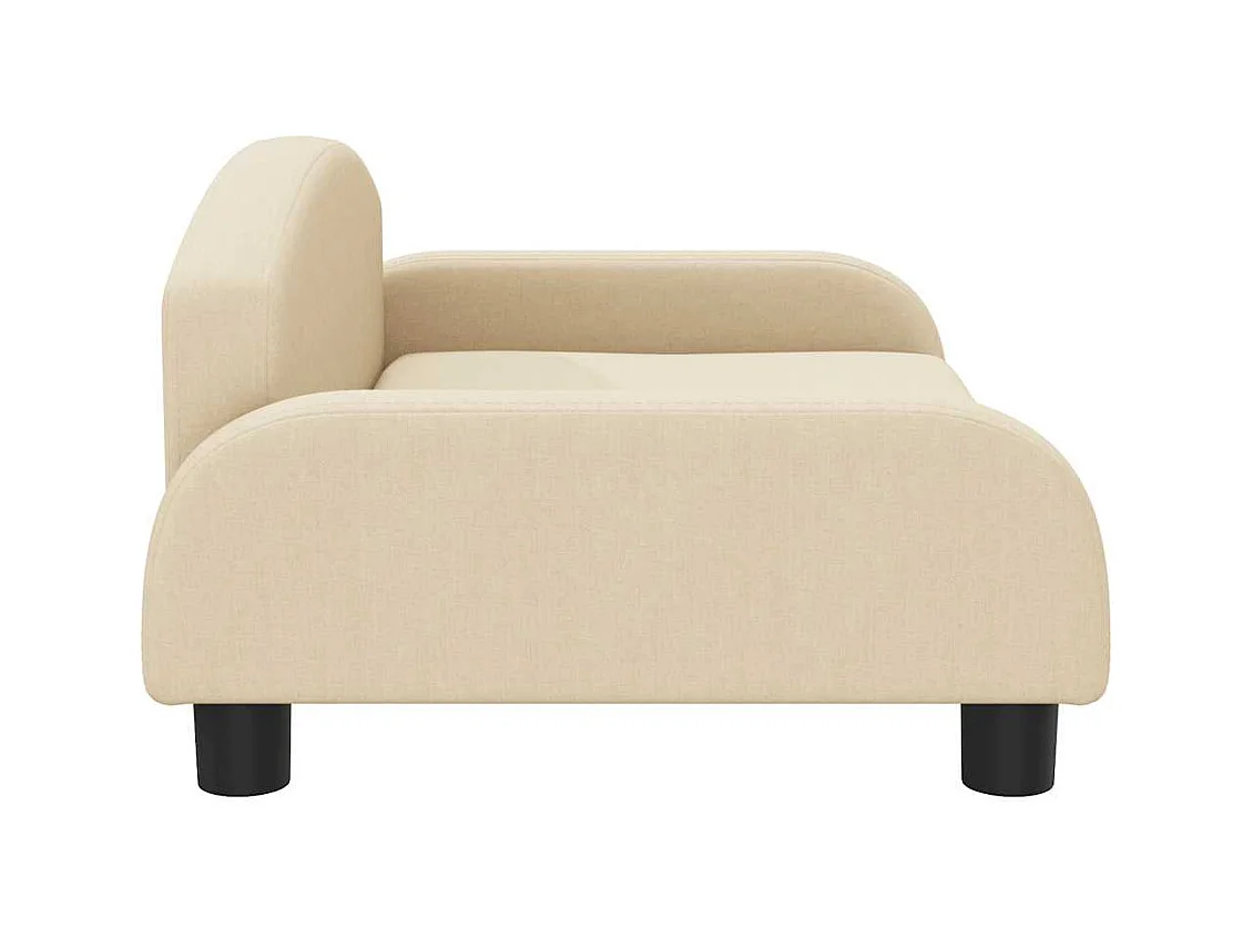 Cama para perros de tela crema 70x45x30 cm