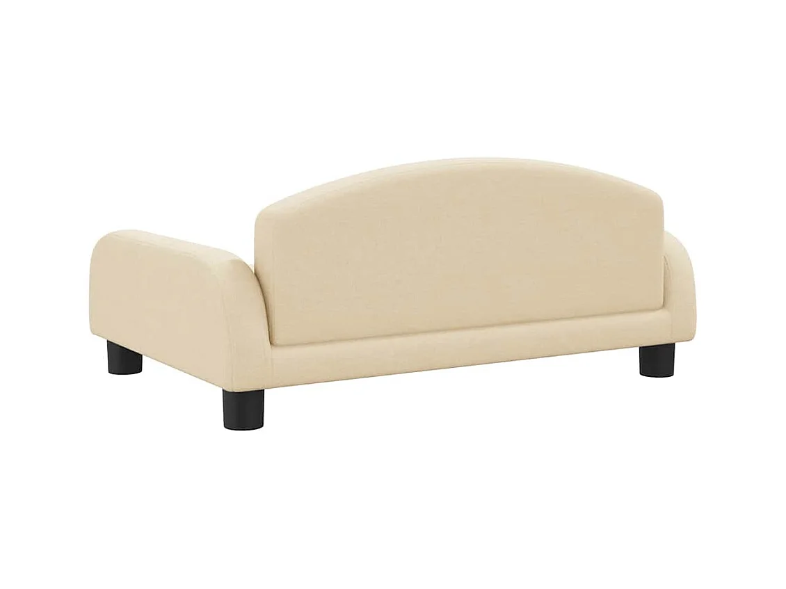 Cama para perros de tela crema 70x45x30 cm