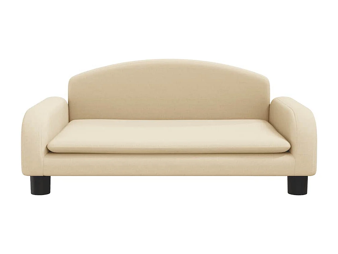 Lit pour chien crème 70x45x30 cm tissu