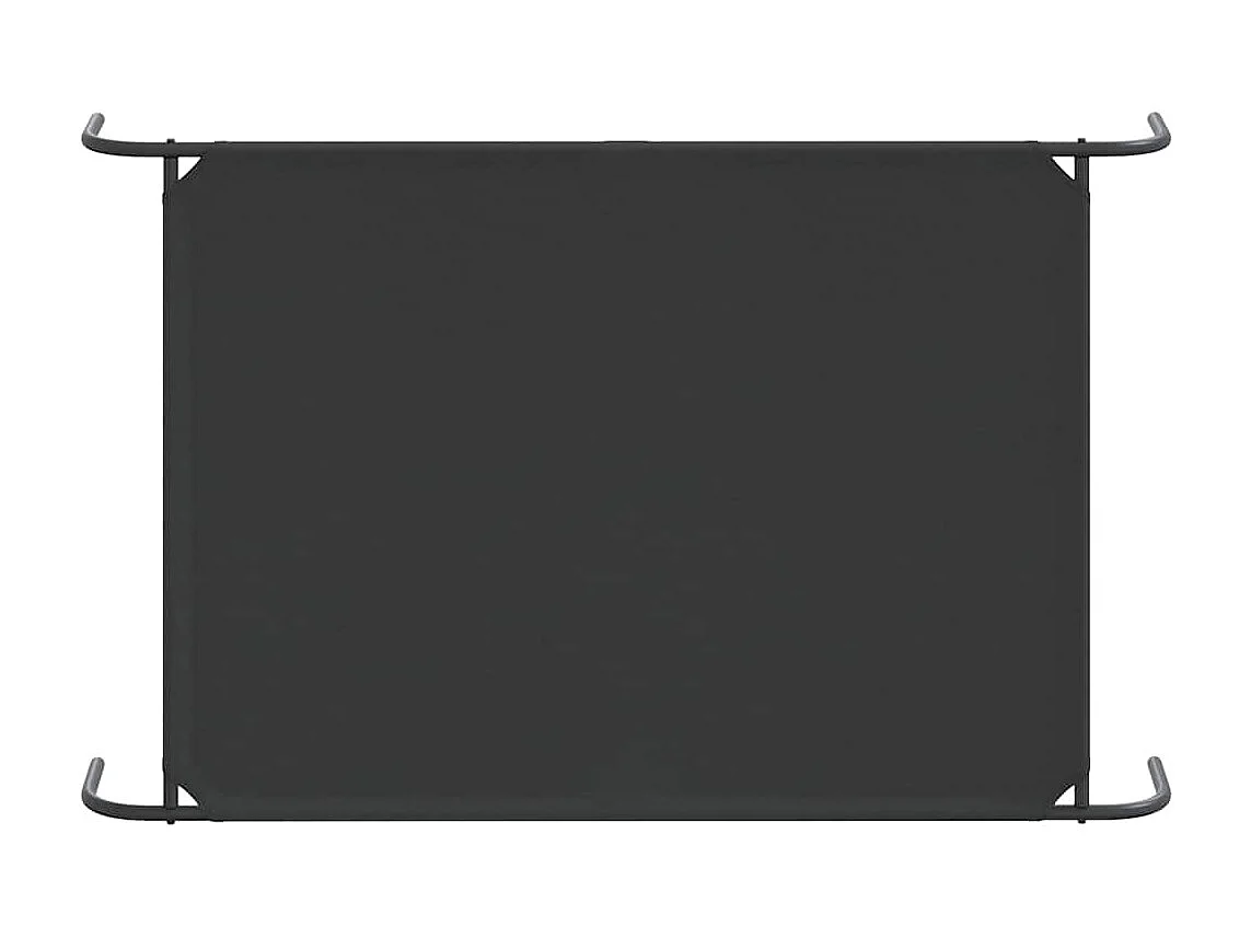 Lit surélevé pour chien noir 150x90x20 cm tissu oxford et acier