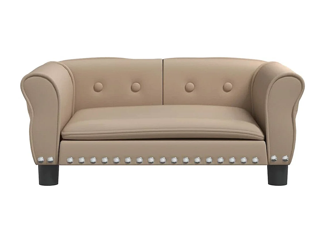 Lit pour chien cappuccino 70x45x30 cm similicuir