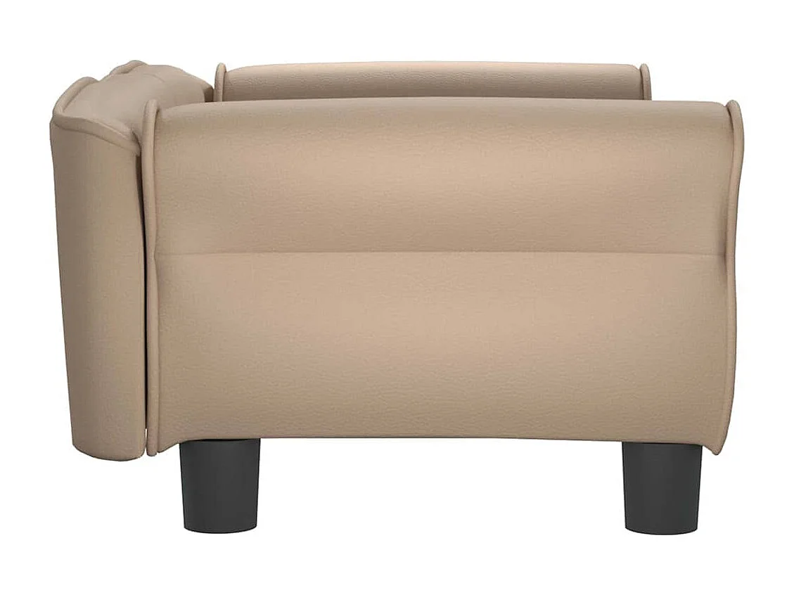 Lit pour chien cappuccino 70x45x30 cm similicuir