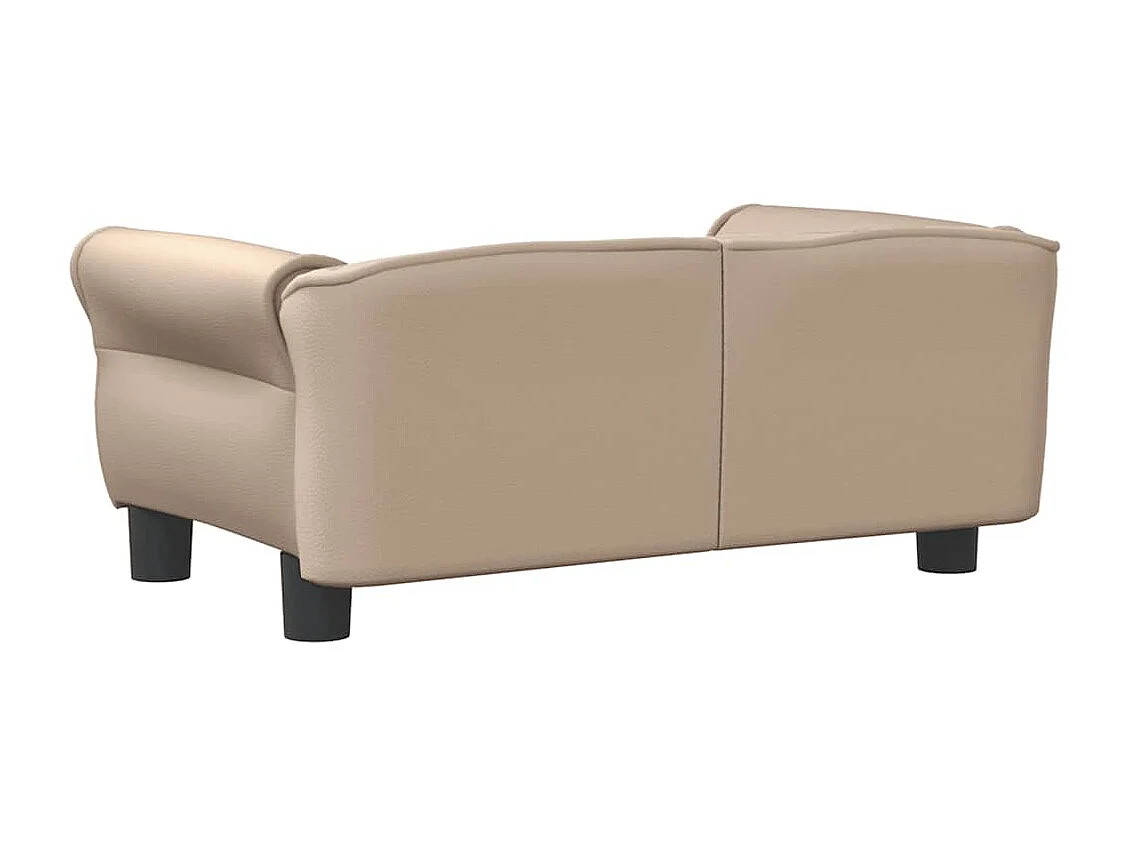 Lit pour chien cappuccino 70x45x30 cm similicuir