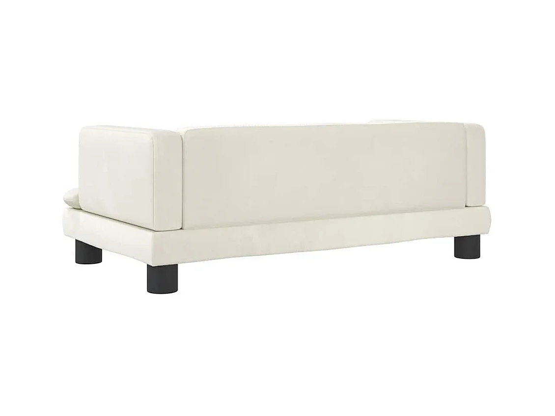Cama para perros de terciopelo crema 80x45x30 cm