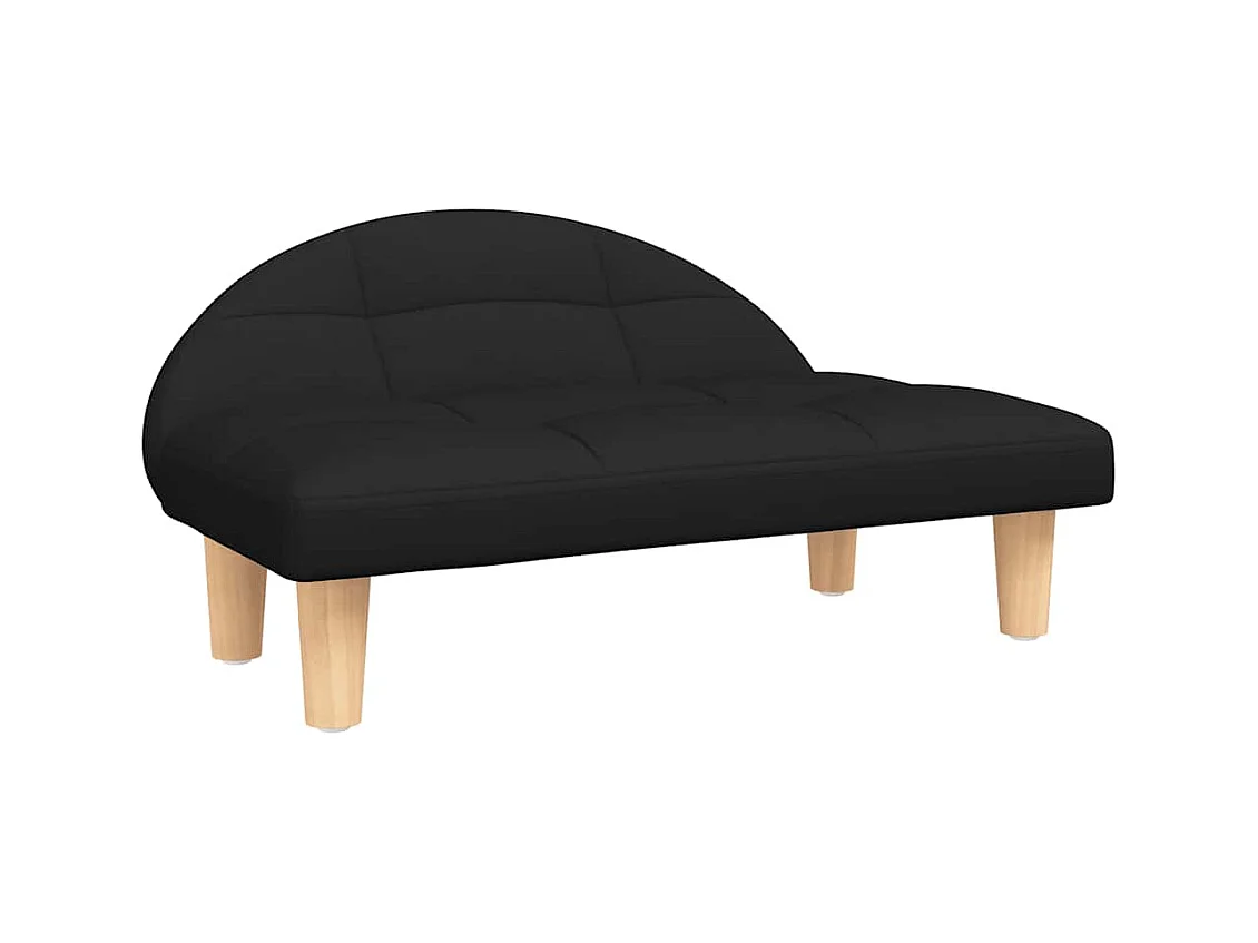 Cama para perros de tela negra 70x52x30 cm