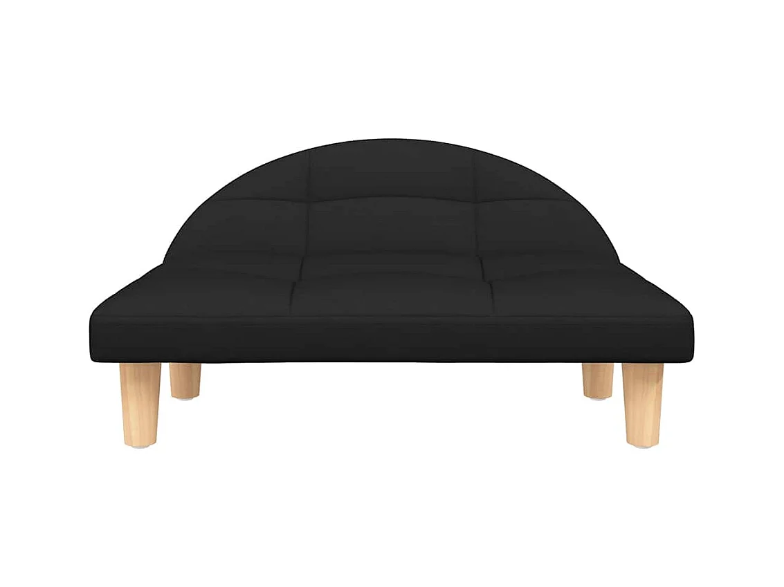 Cama para perros de tela negra 70x52x30 cm