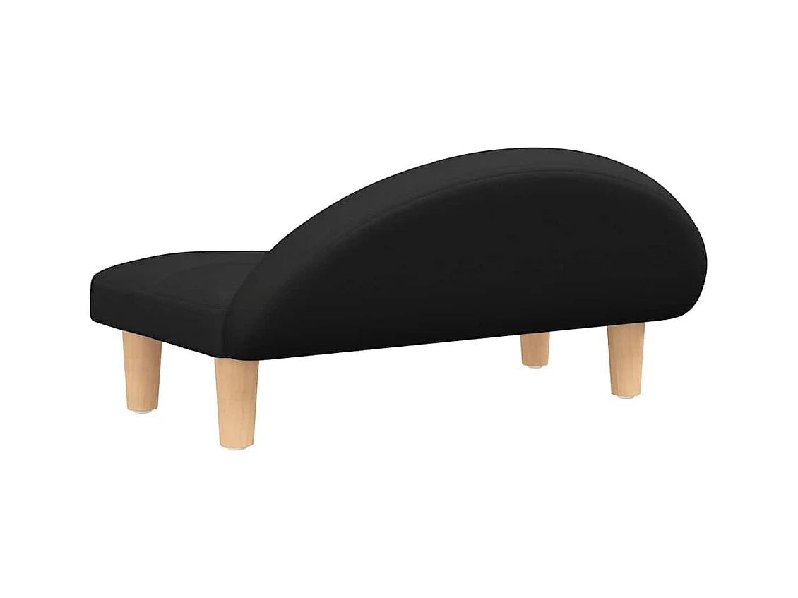 Cama para perros de tela negra 70x52x30 cm