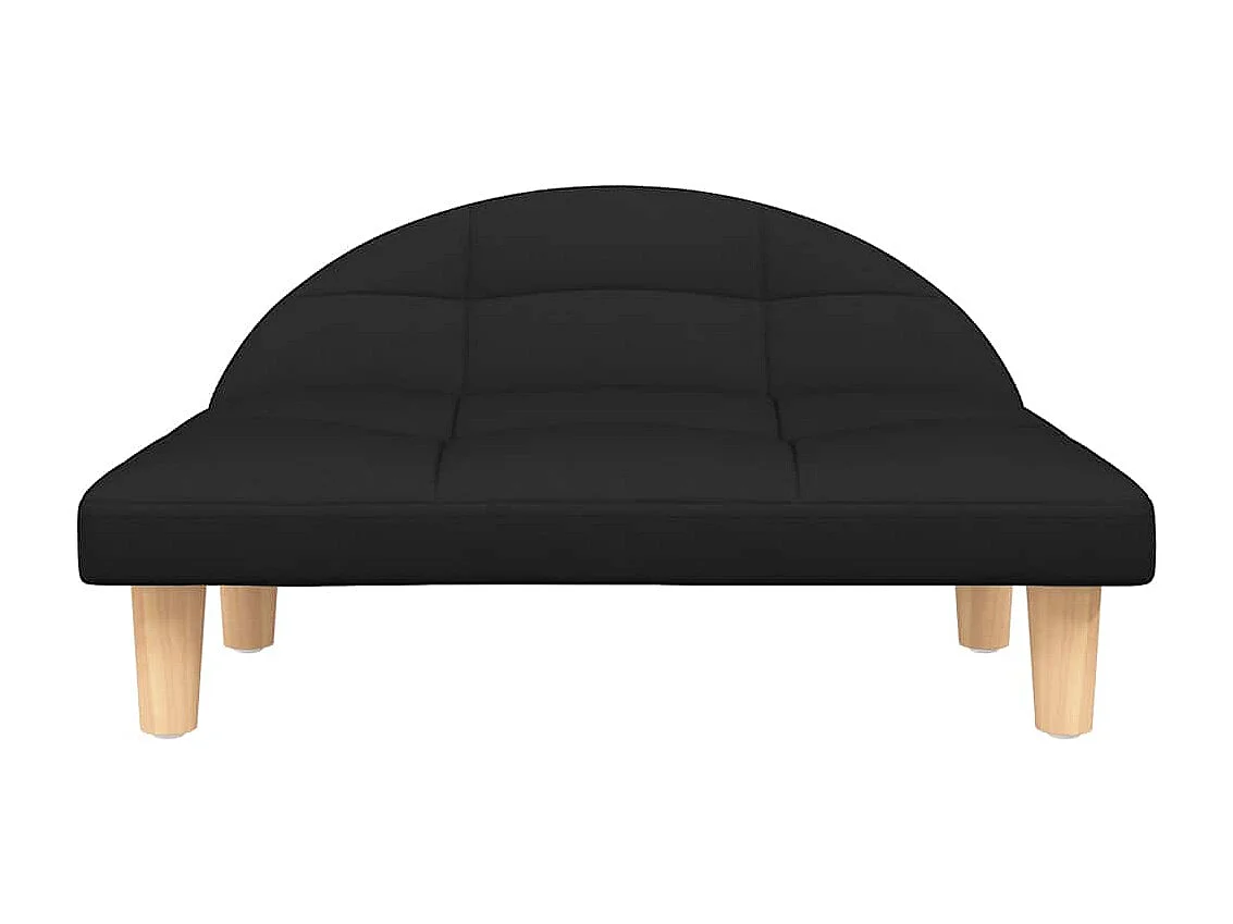 Lit pour chien noir 70x52x30 cm tissu