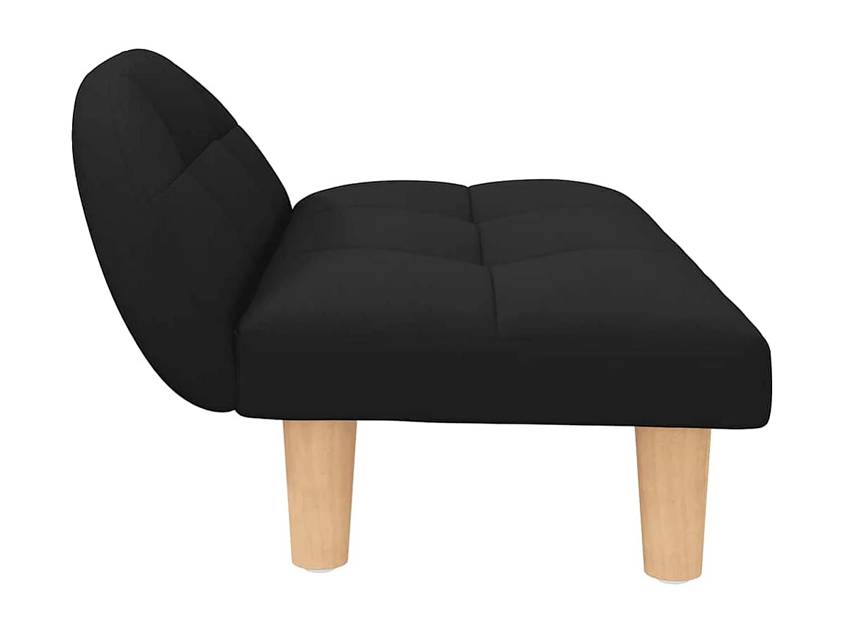 Lit pour chien noir 70x52x30 cm tissu