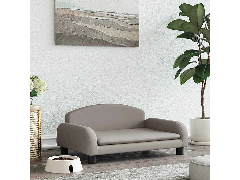 Cama para perros de tela gris taupé 70x45x30 cm
