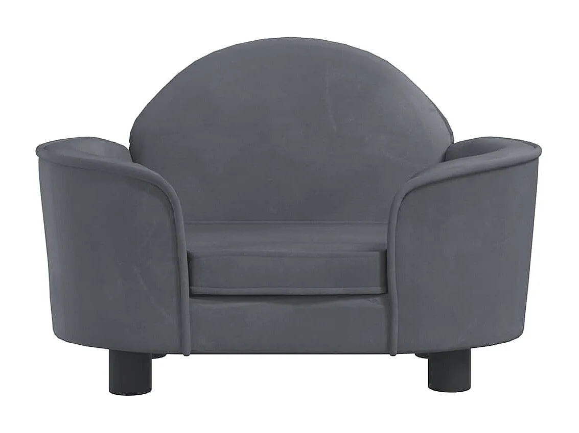 Cama para cães 66x40x45 cm veludo cinzento-escuro