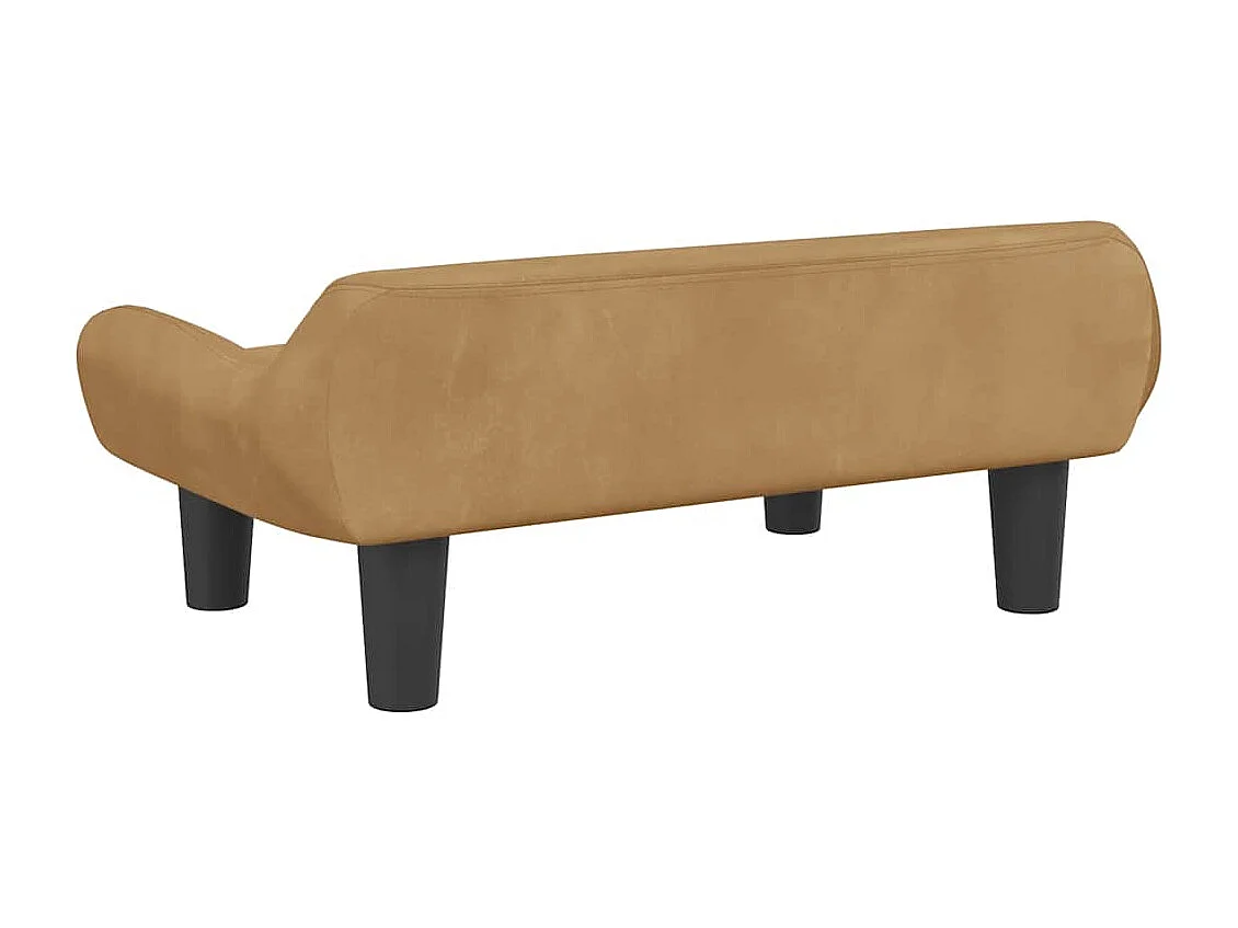 Lit pour chien marron 70x40x24 cm velours