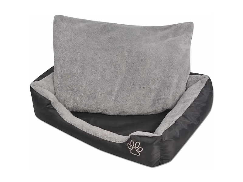 Cama para perro con cojín acolchado Talla L negra
