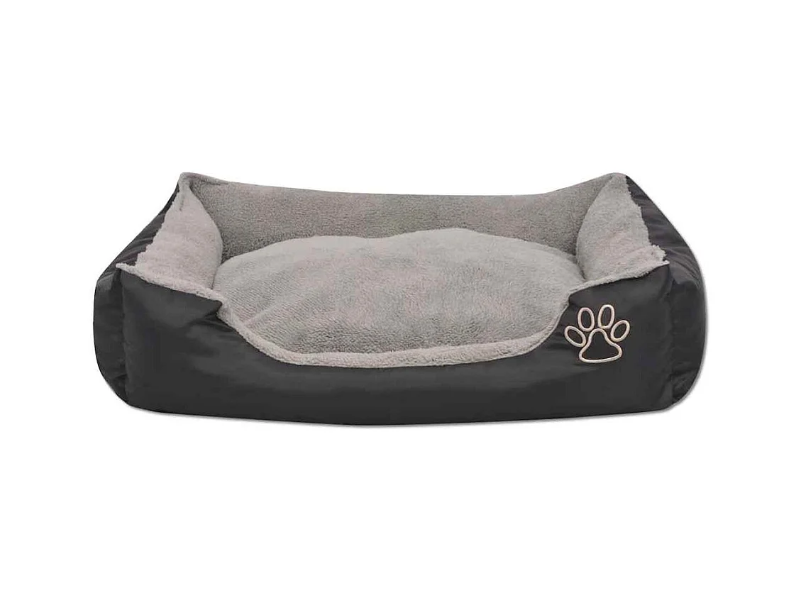 Cama para perro con cojín acolchado Talla L negra