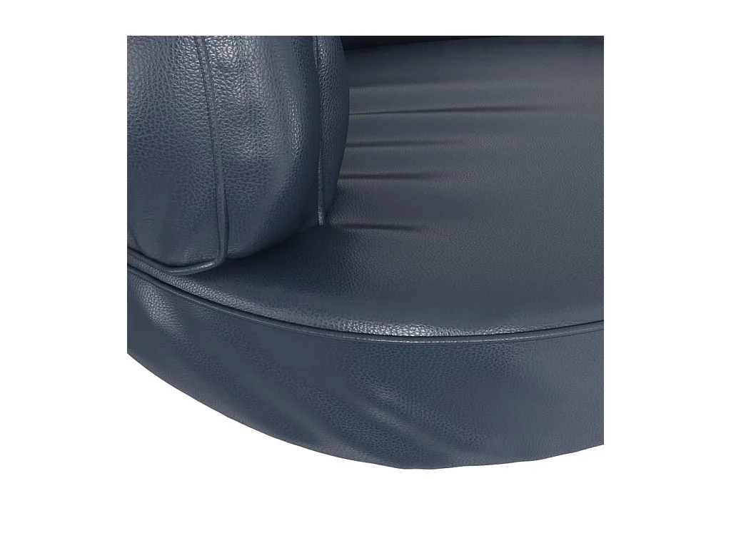 Cama para perros de espuma cuero sintético azul oscuro 88x65 cm