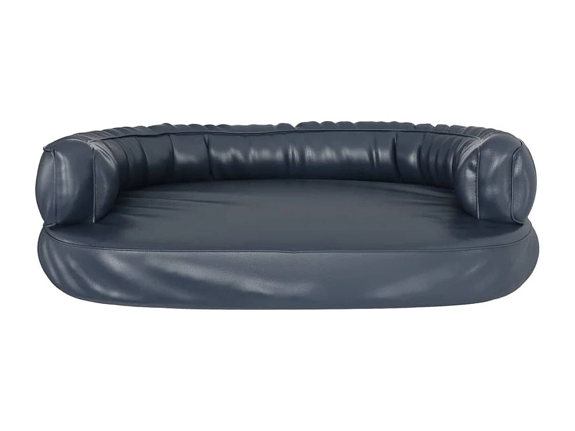 Lit pour chien ergonomique Mousse Bleu foncé 88x65cm Similicuir