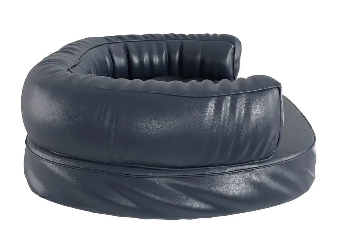 Lit pour chien ergonomique Mousse Bleu foncé 88x65cm Similicuir