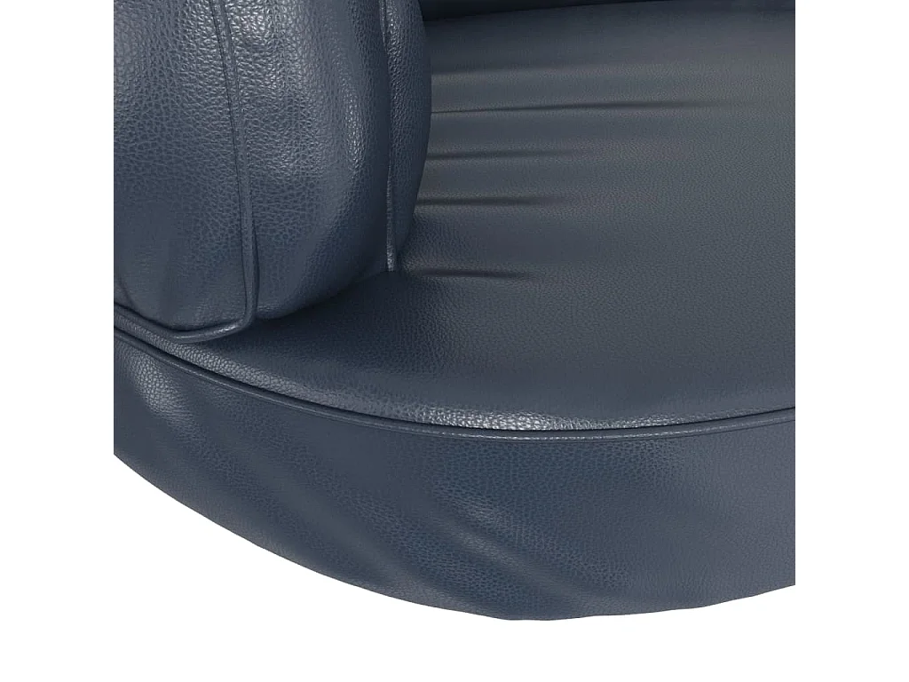 Lit pour chien ergonomique Mousse Bleu foncé 88x65cm Similicuir