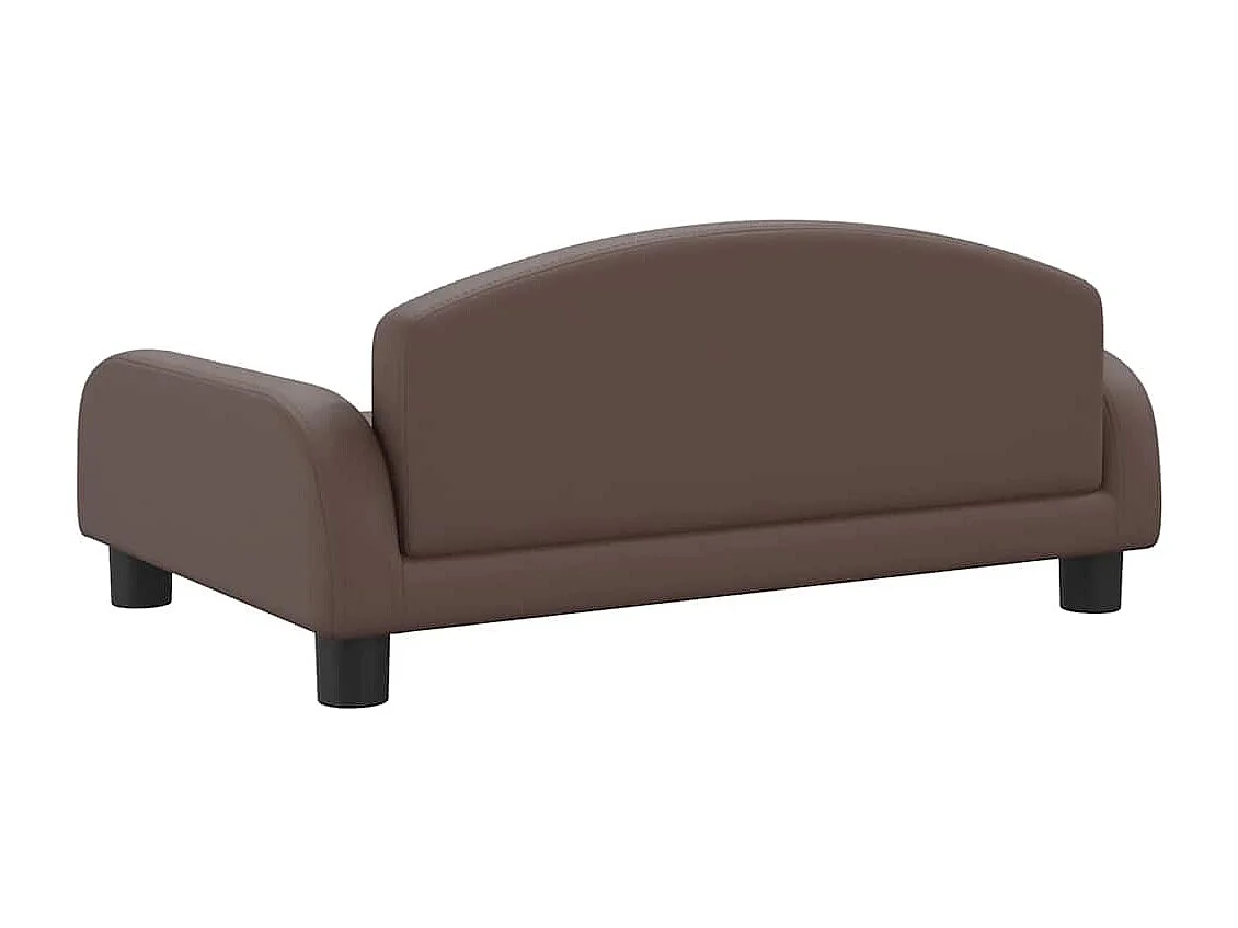 Lit pour chien marron 70x45x30 cm similicuir