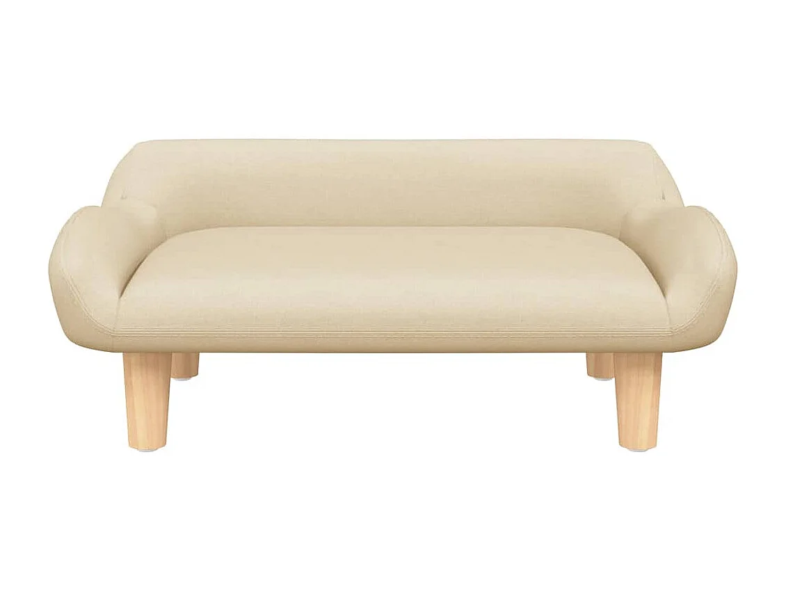 Lit pour chien crème 70x40x24 cm tissu