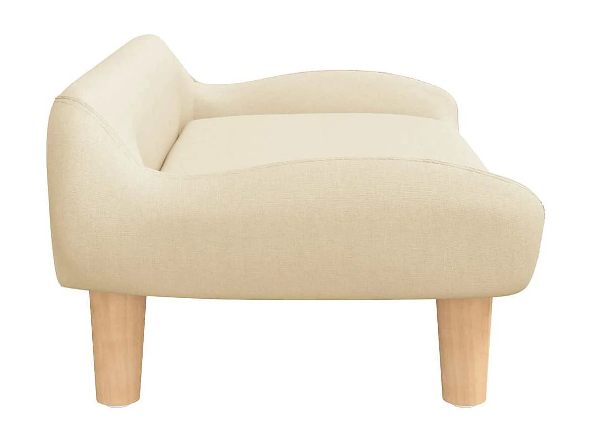 Lit pour chien crème 70x40x24 cm tissu