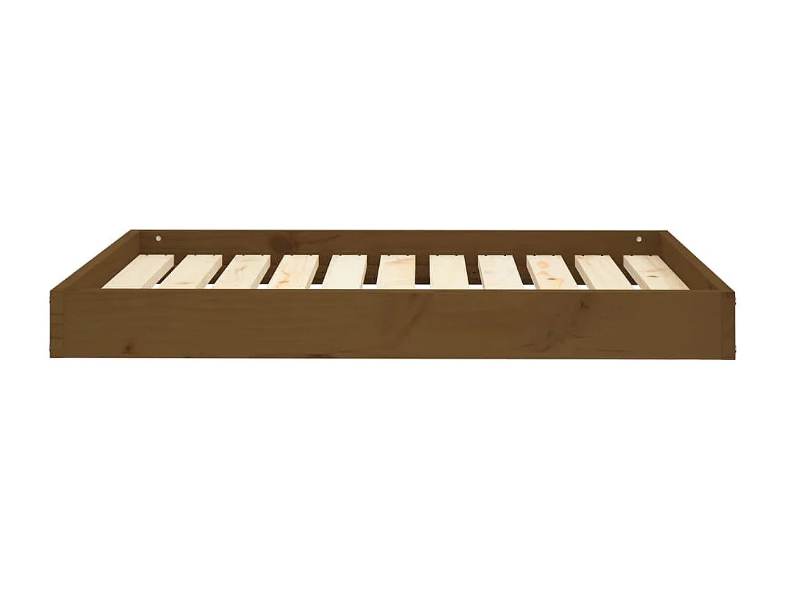 Lit pour chien Marron miel 91,5x64x9 cm Bois de pin solide