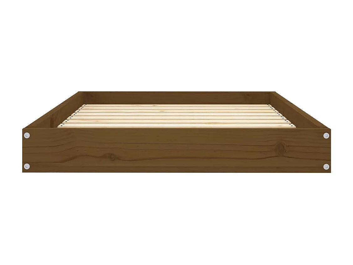 Lit pour chien Marron miel 91,5x64x9 cm Bois de pin solide
