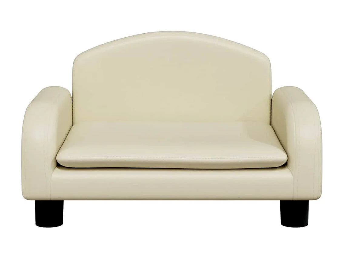 Lit pour chien crème 50x40x30 cm similicuir